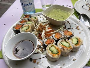 Asian platter 🍽  at Délices Veggies in Metz