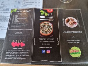 Menu at Délices Veggies in Metz