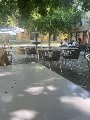 Terrace   at Délices Veggies in Metz
