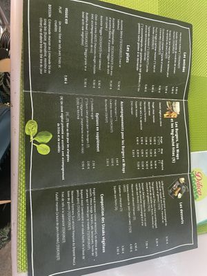 Menu  at Délices Veggies in Metz