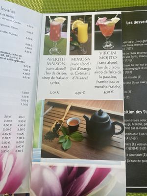 Drinks menu  at Délices Veggies in Metz