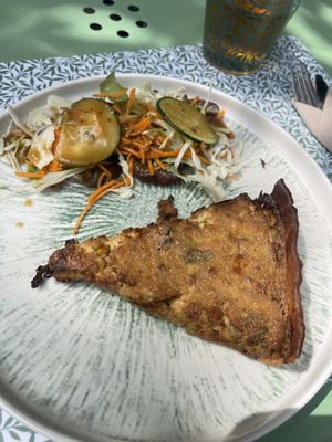 Quiche Lorraine  at Délices Veggies in Metz