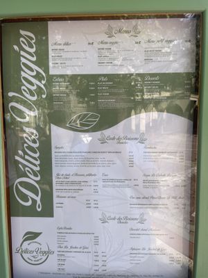 Standard menu  at Délices Veggies in Metz