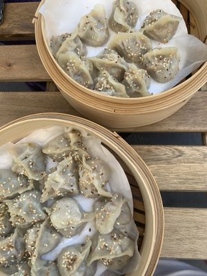 vegan dumplings  at Para Bar in Poznan