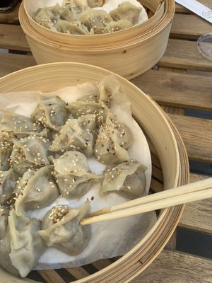 vegan dumplings  at Para Bar in Poznan
