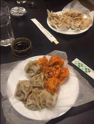 lentil and pumpkin dumplings at Para Bar in Poznan