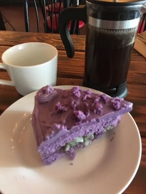 Uberlicious Ube Cake  at Nick's Kitchen in Daly City