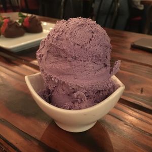 Ube (purple yam) ice cream. Delicious! at Nick's Kitchen in Daly City