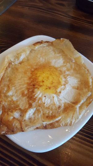 Vegan egg made from mung bean at Nick's Kitchen in Daly City