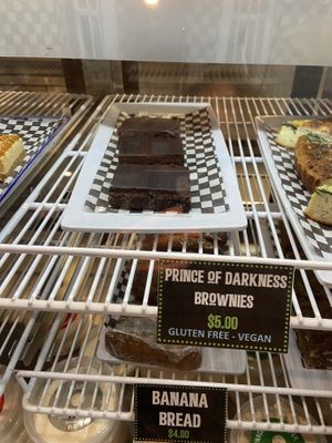 vegan brownie   at Rocky Mountain Bagel in Canmore