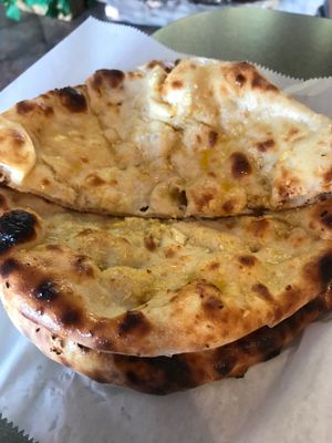 Garlic naan at Masala Indo-Pak Cuisine in Loma Linda
