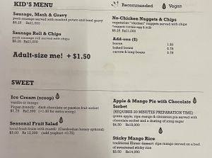 Menu 5 of 9 - Kids and sweets  at New Leaf Eatery in Siem Reap