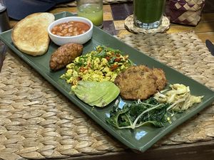 Vegan fry-up, $6  at New Leaf Eatery in Siem Reap