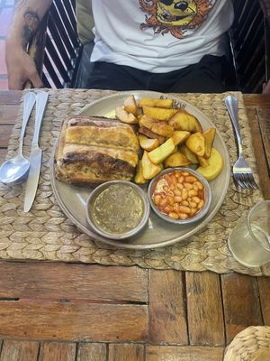 Vegan sausage roll  at New Leaf Eatery in Siem Reap