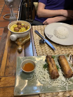 Spring rolls   at New Leaf Eatery in Siem Reap