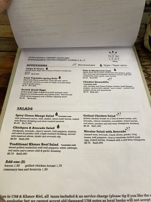 Page 2 of 4   at New Leaf Eatery in Siem Reap