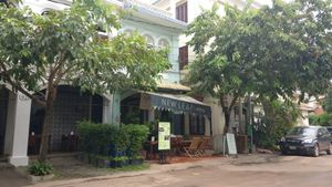 Outside at New Leaf Eatery in Siem Reap