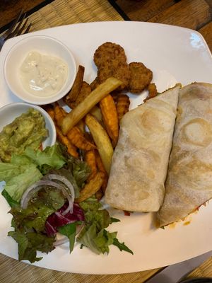 Roasted pepper wrap at New Leaf Eatery in Siem Reap