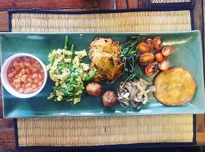 Vegan Fry up 🌱❤️ at New Leaf Eatery in Siem Reap