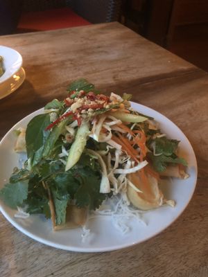 Crispy noodle salad at Marum in Siem Reap