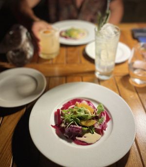 Beetroot carpaccio  at Can Domingo in Ibiza