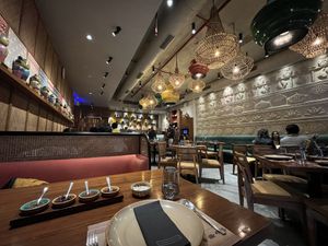 Interior of restaurant   at Burma Burma in New Delhi