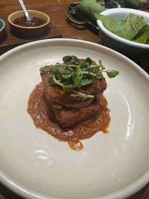 Crusted tofu   at Burma Burma in New Delhi