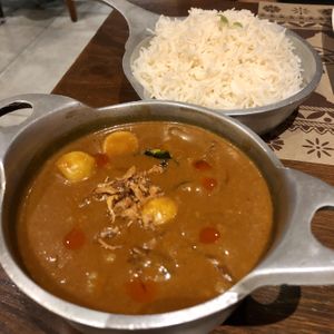 Mock Duck and Potato Curry at Burma Burma in New Delhi