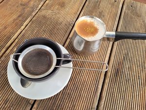 Prana chai latte with coconut milk at Brocca Cafe in Berlin