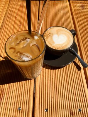 Ice Latte & Cappuccino at Brocca Cafe in Berlin