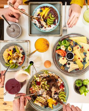 Bei uns ist für jeden etwas dabei! Vegan oder vegetarische Optionen und auch Speisen ohne glutenhaltige Zutaten at Brocca Cafe in Berlin