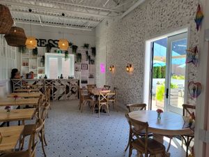Indoor seating at Press Market in Collingwood