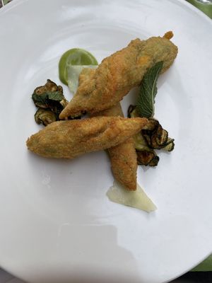 Fried zucchini  at Il Margutta in Rome