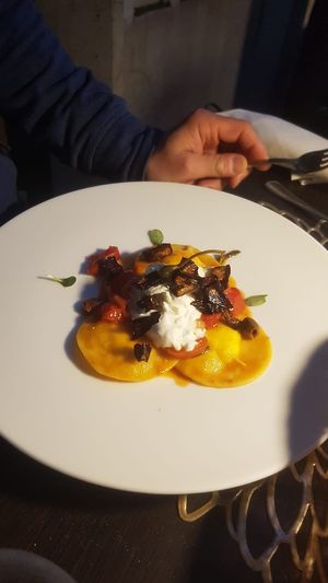 Ravioli (vegetarian) at Il Margutta in Rome