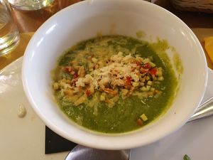 Zuccini soup at Il Margutta in Rome