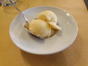 Pineapple ice cream at Il Margutta in Rome