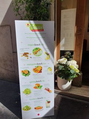 Vegan lunch menu for 18 euro at Il Margutta in Rome