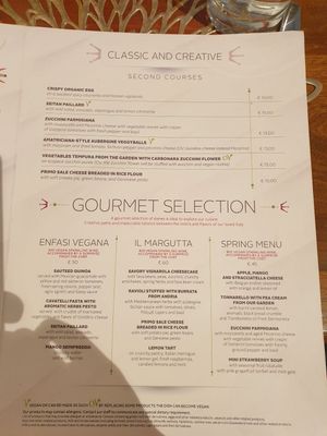Menu June 2023 at Il Margutta in Rome