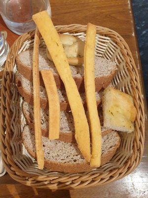 Bread basket €2.00 per person at Il Margutta in Rome