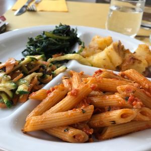 mixed vegan buffet  at Il Margutta in Rome
