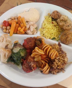 Some of the food from the buffet. at Il Margutta in Rome