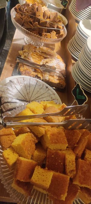 Four different kinds of vegan desserts at Il Margutta in Rome