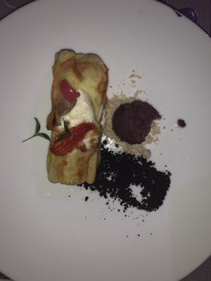 Vegetarian potato starter  at Il Margutta in Rome