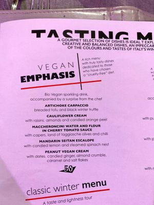 Vegan tasting menu at Il Margutta in Rome