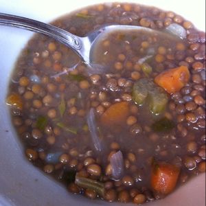 lentil soup at Il Margutta in Rome