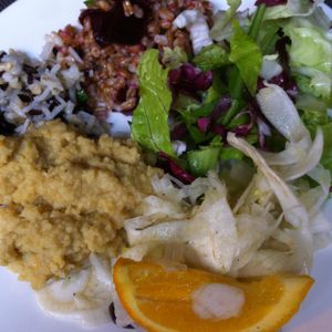 mixed cold platter from buffet at Il Margutta in Rome