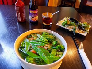 Vegetarian pho at Pho Nouveau in Boise