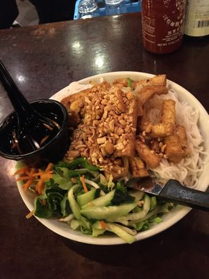Tofu noodle bowl  at Pho Nouveau in Boise