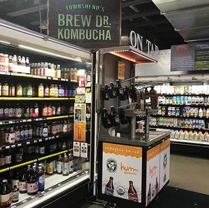 Lots of different brands of kombucha at Berkeley Bowl - West in Berkeley