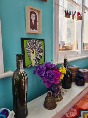 Decor at Vegan Revelation in Belper